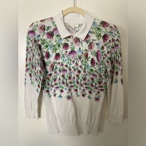 Ted Baker Karn Thistle Print Cotton Sweater